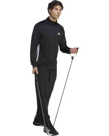 ADIDAS FELPA WORKOUT ESSENTIALS ALL-SET UOMO NERO BLACK-WHITE