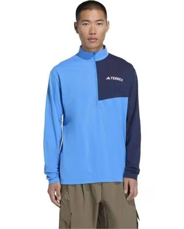 ADIDAS MAGLIA A MANICHE LUNGHE TERREX MULTI CLIMACOOL HALF ZIP RAYBLU