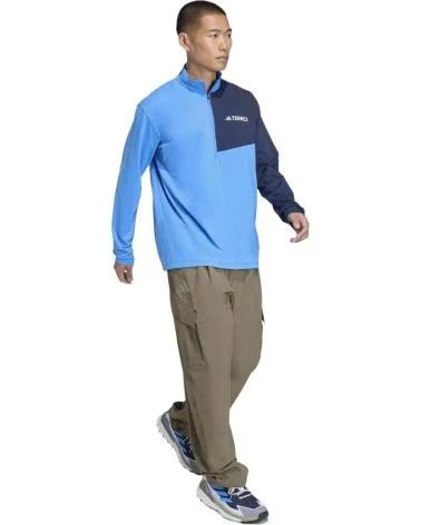 ADIDAS MAGLIA A MANICHE LUNGHE TERREX MULTI CLIMACOOL HALF ZIP RAYBLU