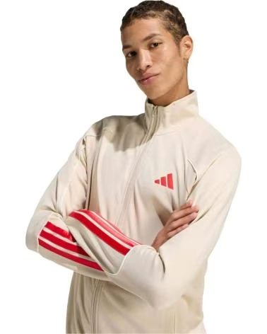 ADIDAS CHANDAL COMPLETO CHANDAL STADIUM 3 BANDAS BEIGE ROJO EN PARA MUJER CRLI-PURRUB