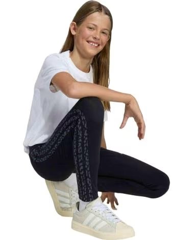 ADIDAS LEGGINGS JG AN 3S LEG EN NEGRO PARA NINAS BLACK-WHITE