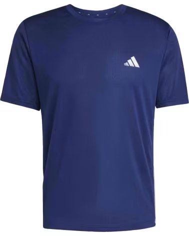 ADIDAS CAMISETA DE MANGA CORTA WORKOUT ESSENTIALS BASE 3 BANDAS AZUL OSCURO BLANCO EN PARA HOMBRE DKBL