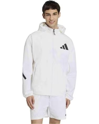 ADIDAS GIACCA CON CAPPUCCIO Z N E FULL ZIP BIANCA DA UOMO WHITE