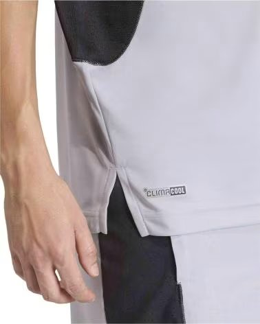 ADIDAS T-SHIRT A MANICHE CORTE TECH APPAREL GRIGIO NERO HALSIL-BLACK