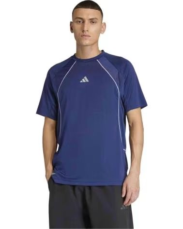 ADIDAS T-SHIRT TECH APPAREL MANICA CORTA BLU DKBLUE