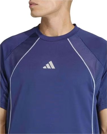 ADIDAS T-SHIRT TECH APPAREL MANICA CORTA BLU DKBLUE