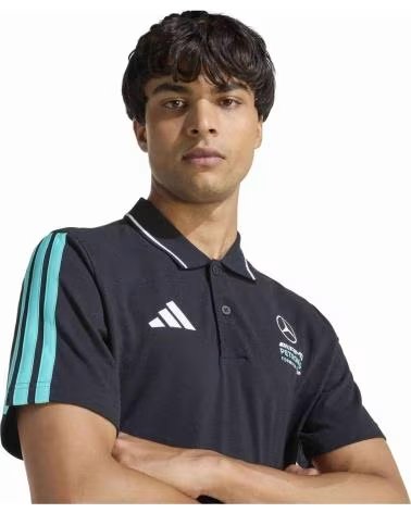 ADIDAS POLO MERCEDES-AMG PETRONAS F1 TEAM KE8165 BLACK-SEMIRU