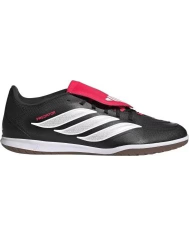 ADIDAS KI6309 INDOOR SOCCER BOOTS UNISEX, BLACK AND WHITE CBLACK-FTWWHT-LUCRED