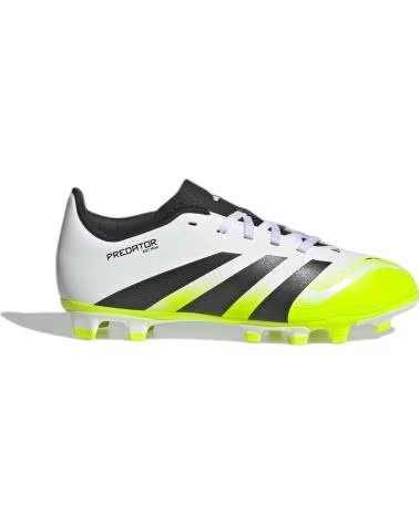 ADIDAS CHAUSSURES DE FOOTBALL PREDATOR FG-MG JUNIOR FTWWHT-CBLACK-LUCLEM