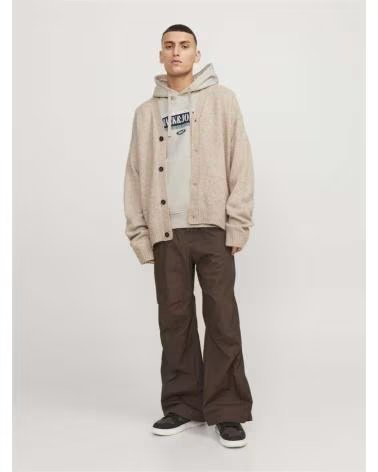 JACK AND JONES FELPA CON CAPPUCCIO & 12252402 BEIGE