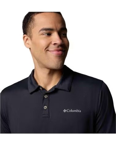 COLUMBIA MEN SHORT SLEEVE POLO SHIRT BLACK NEGRO-010