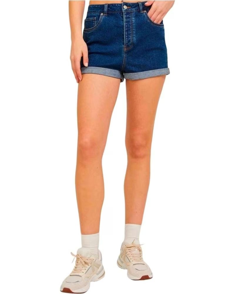 JJXX PANTALÓN CORTO JXHAZEL MINI SHORTS HW MC DNM AZUL