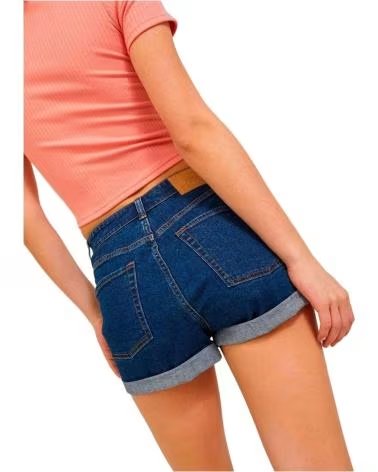 JJXX PANTALÓN CORTO JXHAZEL MINI SHORTS HW MC DNM AZUL
