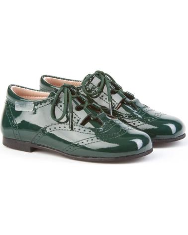 Zapatos de Niña y Niño ANGELITOS ZAPATO INGLESITAS PIEL 1505 VERDE