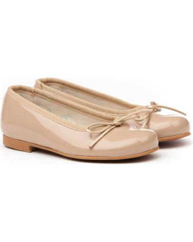 Zapatos de Niña ANGELITOS BAILARINA PIEL 1565 CAMEL
