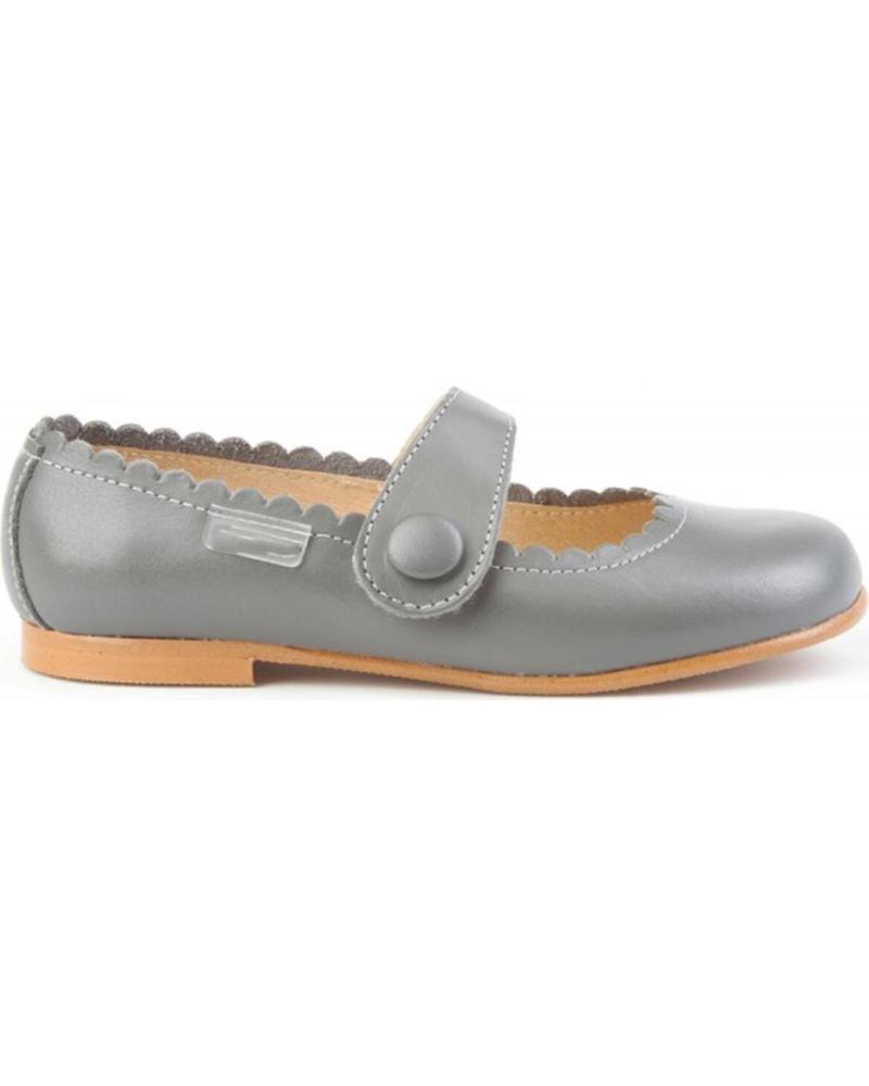 Ballerines pour Fille ANGELITOS ZAPATO FRANCESITAS PIEL 1512 GRIS