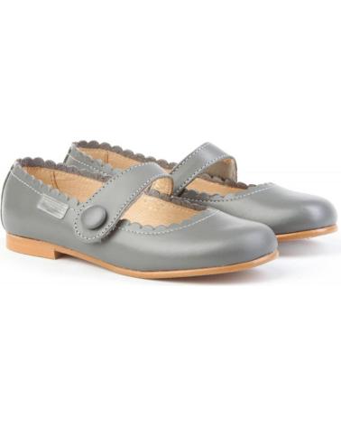 Ballerines pour Fille ANGELITOS ZAPATO FRANCESITAS PIEL 1512 GRIS