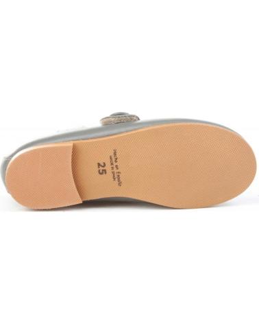 Ballerines pour Fille ANGELITOS ZAPATO FRANCESITAS PIEL 1512 GRIS