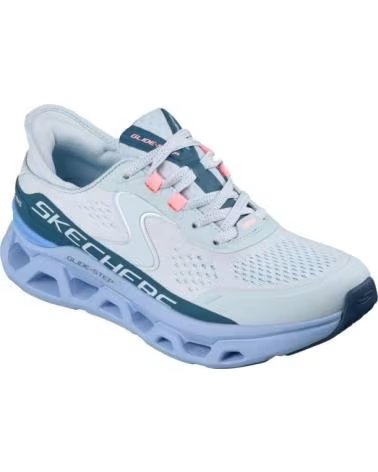 SKECHERS SNEAKERS MUJER GLIDE- STEP ATLUS CELESTE TURQUESA