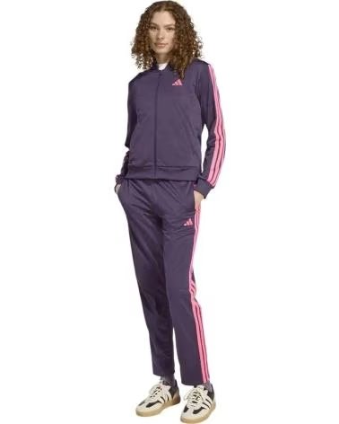 ADIDAS W ESS 3S TS TRACKSUIT PURPLE FOR WOMEN