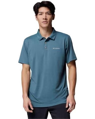 COLUMBIA POLO A MANICHE CORTE TECH TRAIL UTILITY DA UOMO INDIGO