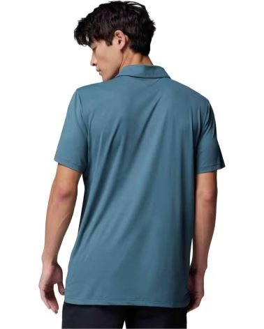 COLUMBIA POLO A MANICHE CORTE TECH TRAIL UTILITY DA UOMO INDIGO