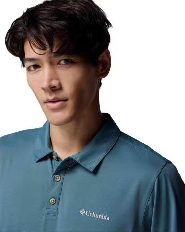COLUMBIA POLO A MANICHE CORTE TECH TRAIL UTILITY DA UOMO INDIGO