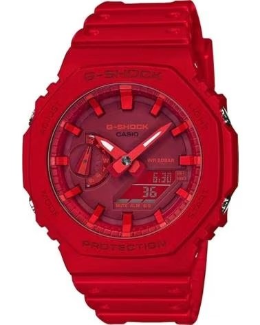 CASIO G-SHOCK GA-2100-4AER ANALOG-DIGITAL WATCH RED MULTICOLOR