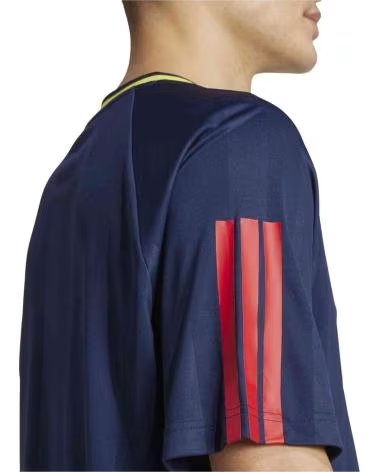 ADIDAS T-SHIRT À MANCHES COURTES KB5571 BLEU ET ROUGE ROJO