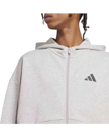 ADIDAS SWEATSHIRT COM CAPUZ E FECHO JD4945 PARA MULHER GRIS