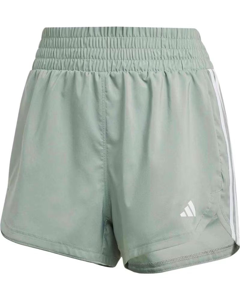 ADIDAS PACER TRAINING WOVEN HIGH-RISE SHORTS MIT 3-STREIFEN