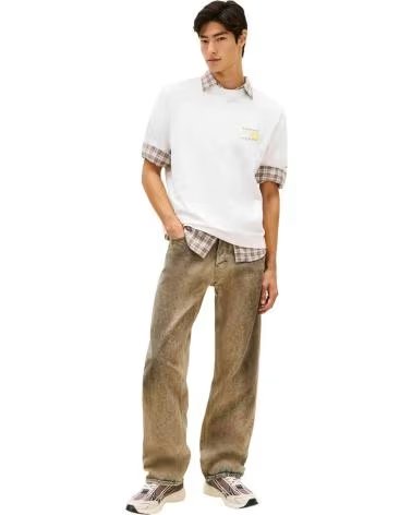 TOMMY HILFIGER T-SHIRT MANCHES COURTES TJM RLX BUBBLE FLAG POUR HOMME SD