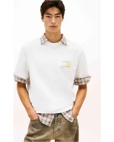 TOMMY HILFIGER T-SHIRT MANCHES COURTES TJM RLX BUBBLE FLAG POUR HOMME SD