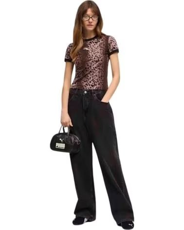PUMA T-SHIRT ESS GRAPHICS LEO LUXE IMPRIMÉ ANIMAL BLACK