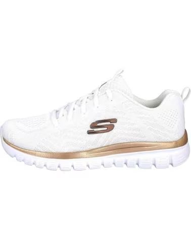SKECHERS ZAPATILLAS 070-783463 MUJER BLANCO ORO BLANCO-ORO