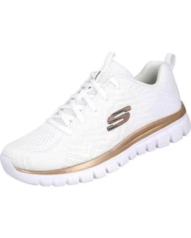 SKECHERS ZAPATILLAS 070-783463 MUJER BLANCO ORO BLANCO-ORO