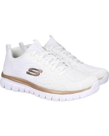 SKECHERS ZAPATILLAS 070-783463 MUJER BLANCO ORO BLANCO-ORO