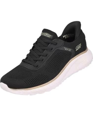 SKECHERS SLIP-INS ZAPATILLAS DEPORTIVAS 070-782230 MUJER NEGRO ORO