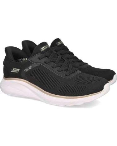 SKECHERS SLIP-INS ZAPATILLAS DEPORTIVAS 070-782230 MUJER NEGRO ORO