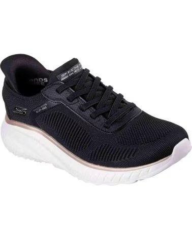 SKECHERS SLIP-INS ZAPATILLAS DEPORTIVAS 070-782230 MUJER NEGRO ORO