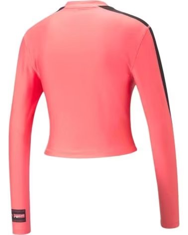 PUMA CAMISOLA DE MANGA COMPRIDA COM FECHO PARA MULHER ROJO