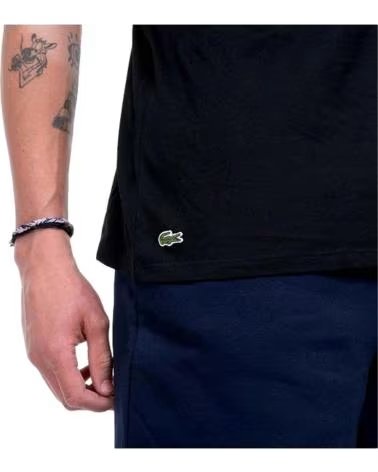 LACOSTE T-SHIRT MANCHES COURTES TH345100031 POUR HOMME NEGRO