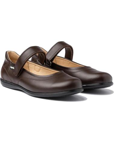 Zapatos de Niña ANGELITOS ESCOLAR PIEL 460 CHOCOLATE