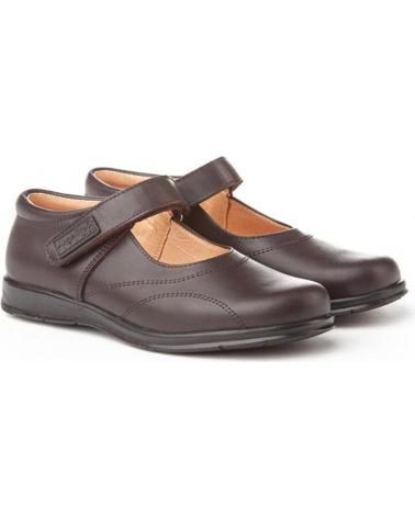 Zapatos de Niña ANGELITOS ESCOLAR PIEL 461 CHOCOLATE