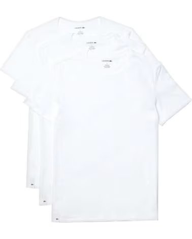 LACOSTE T-SHIRT A MANICHE CORTE DA UOMO BLANCO