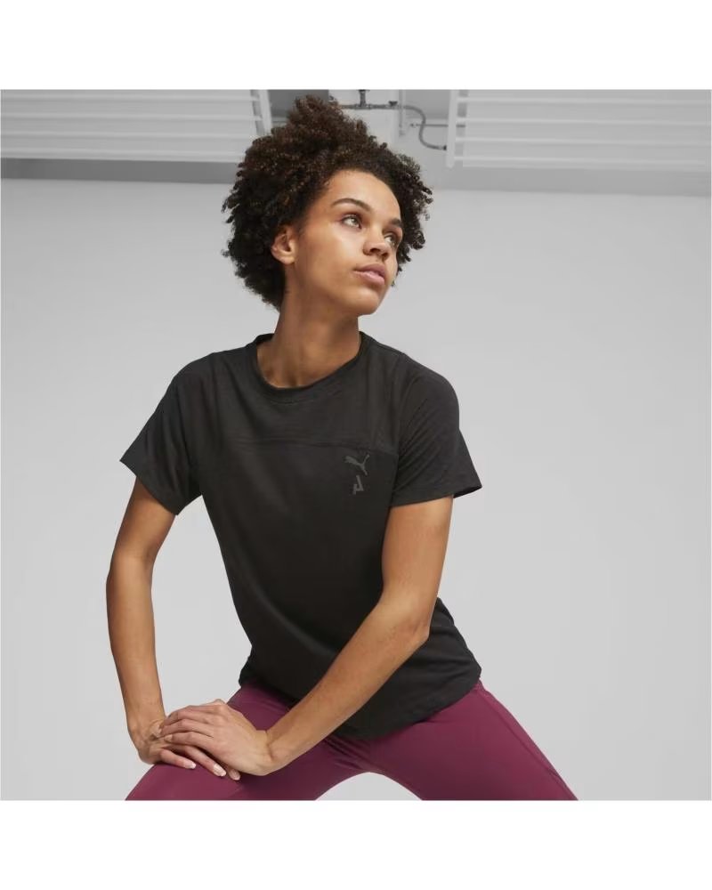 PUMA T-SHIRT A MANICHE CORTE 52413001 DA DONNA NEGRO