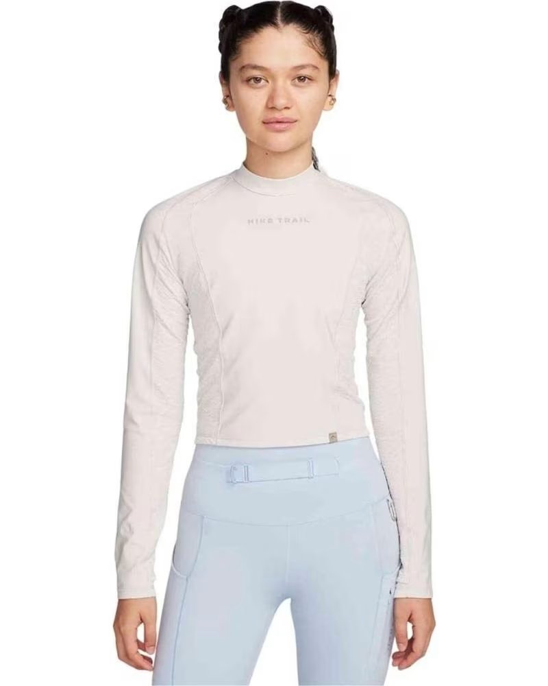 NIKE CAMISETA TRAIL MANGA LARGA FN4706-104 BEIGE MUJER MULTICOLOR