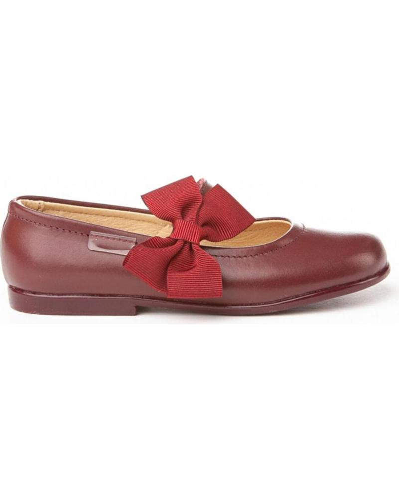 girl shoes ANGELITOS ZAPATO FRANCESITAS PIEL 519 BURDEOS