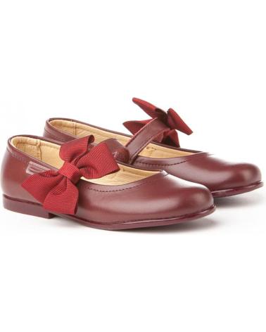 girl shoes ANGELITOS ZAPATO FRANCESITAS PIEL 519 BURDEOS
