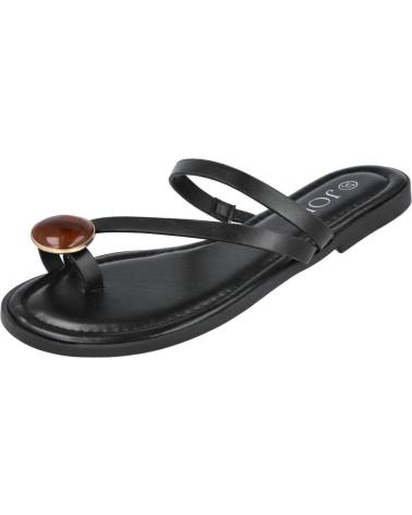 PINKDESERT SANDALIAS PLANAS MUJER DETALLE PIEDRA NEGRO